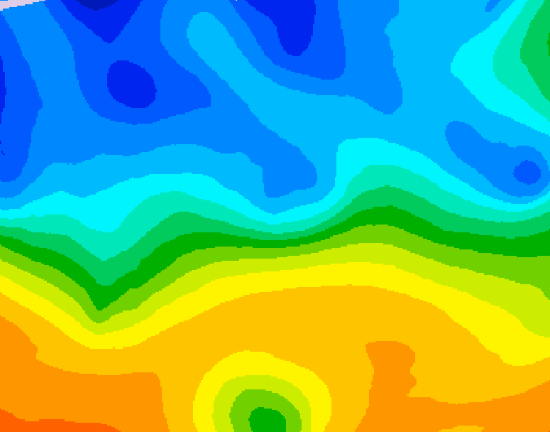 GDPS 500 millibar geopotential height 186 hour forecast chart for Canada based on 2025/10/23 0000Z data