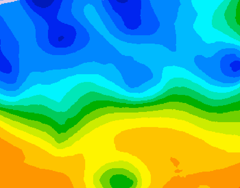 GDPS 500 millibar geopotential height 192 hour forecast chart for Canada based on 2025/10/23 0000Z data