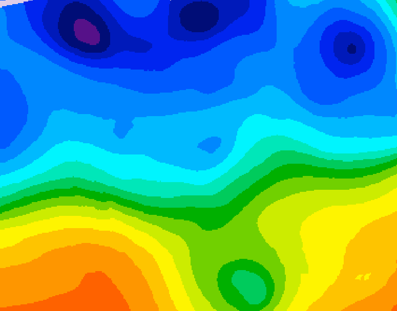 GDPS 500 millibar geopotential height 234 hour forecast chart for Canada based on 2025/10/23 0000Z data