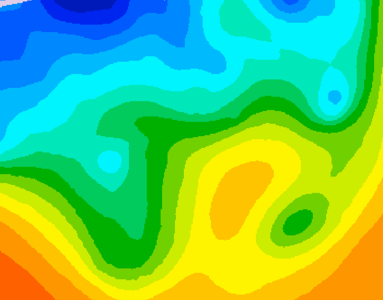 GDPS 500 millibar geopotential height 108 hour forecast chart for Canada based on 2025/10/23 1200Z data