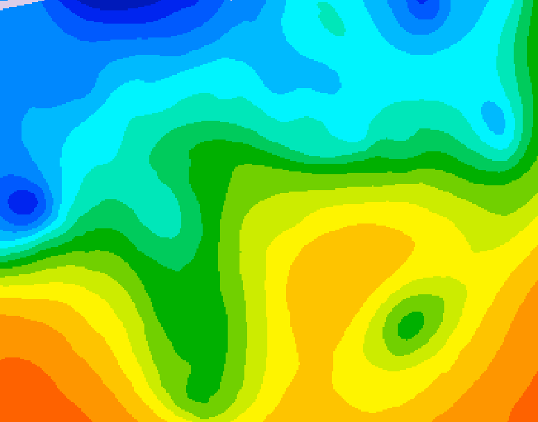 GDPS 500 millibar geopotential height 120 hour forecast chart for Canada based on 2025/10/23 1200Z data