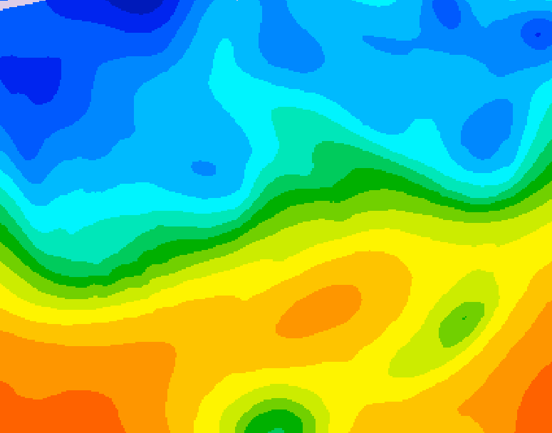 GDPS 500 millibar geopotential height 156 hour forecast chart for Canada based on 2025/10/23 1200Z data