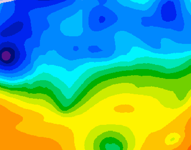 GDPS 500 millibar geopotential height 180 hour forecast chart for Canada based on 2025/10/23 1200Z data