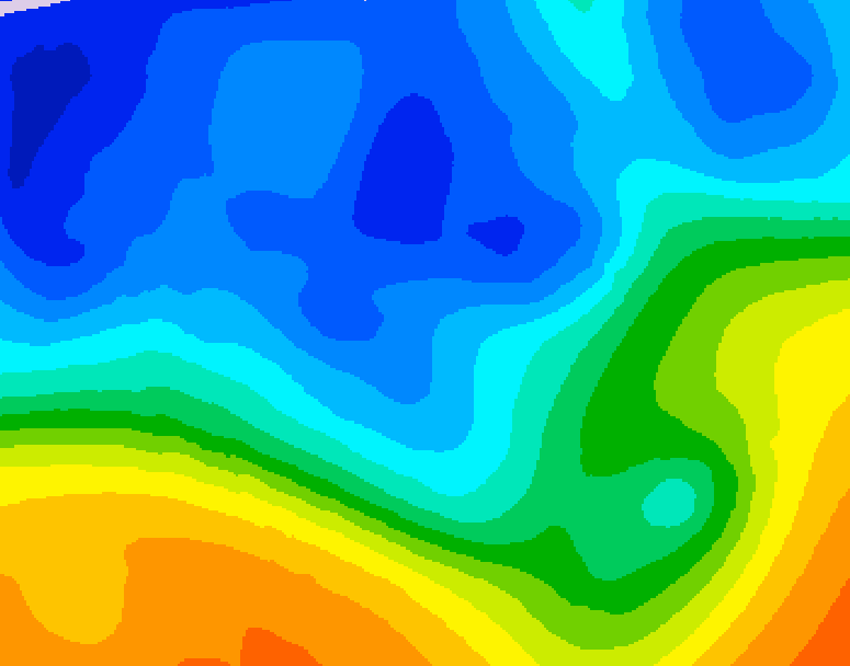 GDPS 500 millibar geopotential height 228 hour forecast chart for Canada based on 2025/10/23 1200Z data