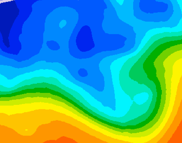 GDPS 500 millibar geopotential height 240 hour forecast chart for Canada based on 2025/10/23 1200Z data