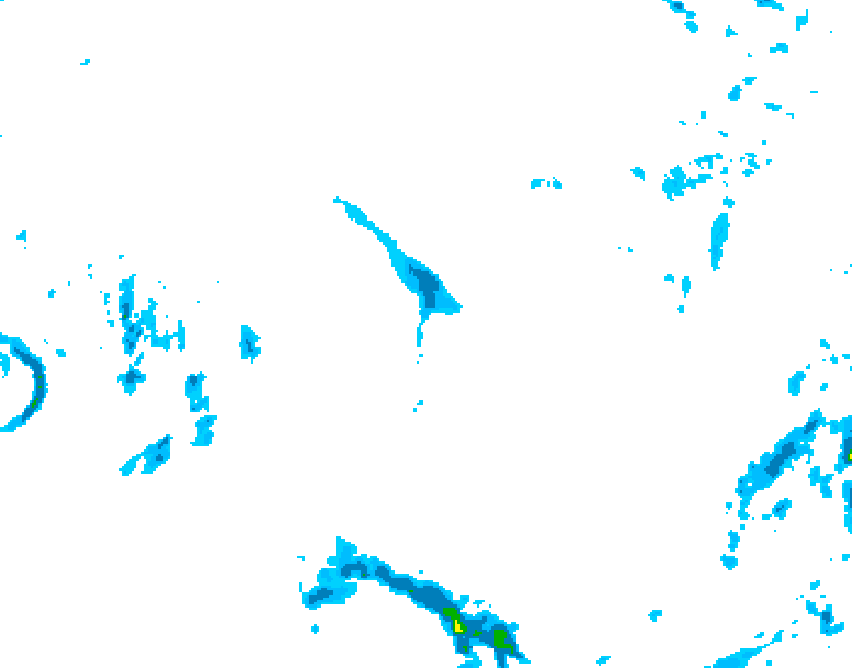 GDPS precipitation 156 hour forecast chart for Canada based on 2025/10/23 0000Z data
