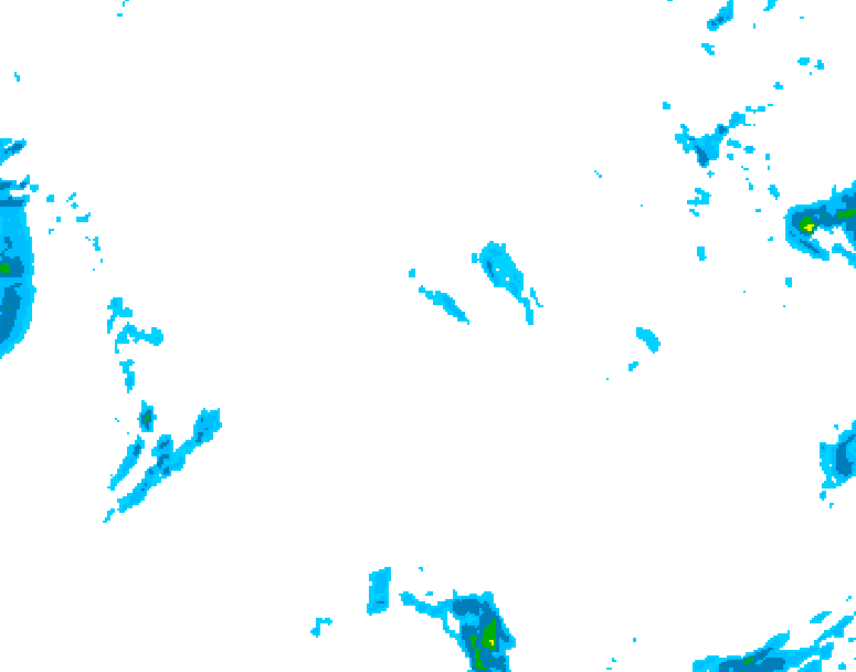 GDPS precipitation 180 hour forecast chart for Canada based on 2025/10/23 0000Z data