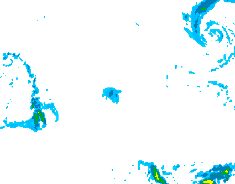 GDPS precipitation 216 hour forecast chart for Canada based on 2025/10/23 0000Z data