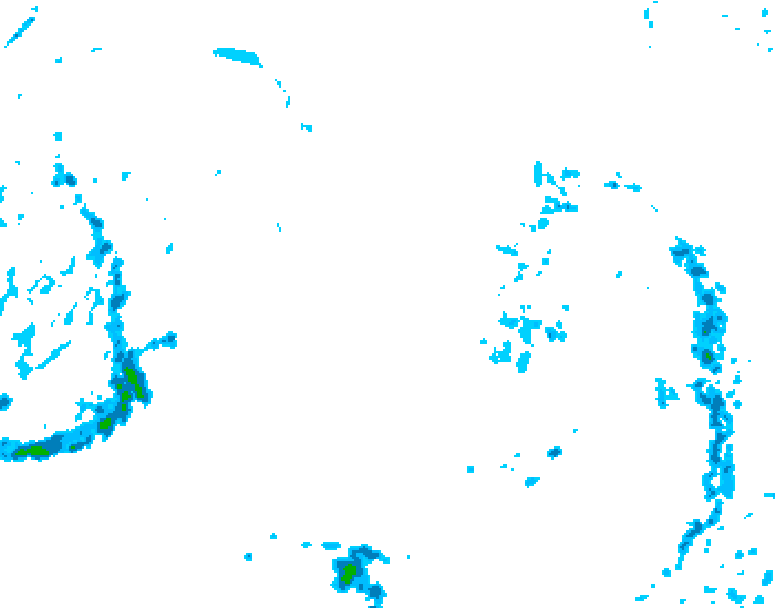 GDPS precipitation 024 hour forecast chart for Canada based on 2025/10/23 1200Z data