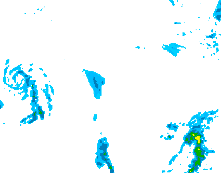 GDPS precipitation 132 hour forecast chart for Canada based on 2025/10/23 1200Z data