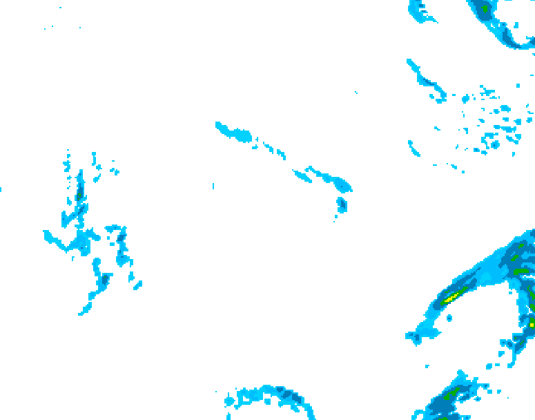 GDPS precipitation 156 hour forecast chart for Canada based on 2025/10/23 1200Z data