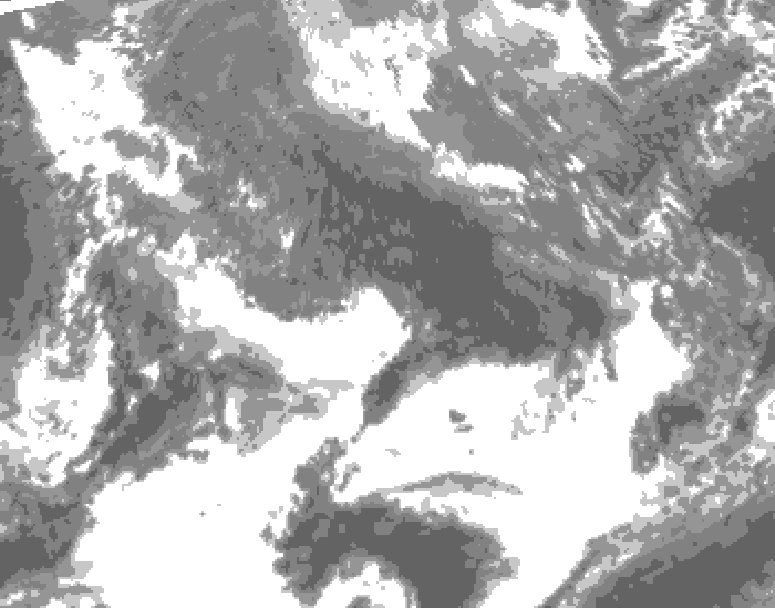 GDPS total cloud 180 hour forecast chart for Canada based on 2025/10/23 0000Z data