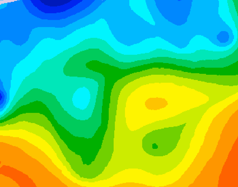GDPS 500 millibar geopotential height 108 hour forecast chart for Canada based on 2025/10/24 0000Z data