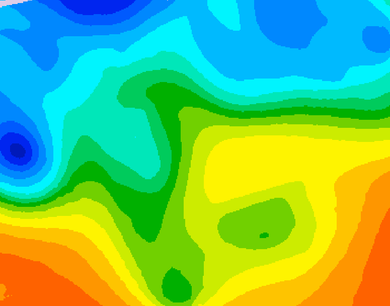 GDPS 500 millibar geopotential height 120 hour forecast chart for Canada based on 2025/10/24 0000Z data