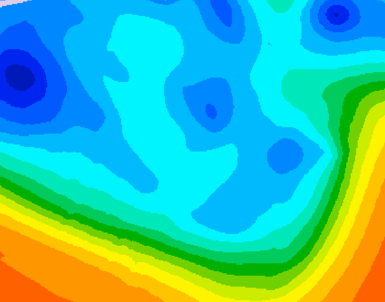 GDPS 500 millibar geopotential height 216 hour forecast chart for Canada based on 2025/10/24 0000Z data