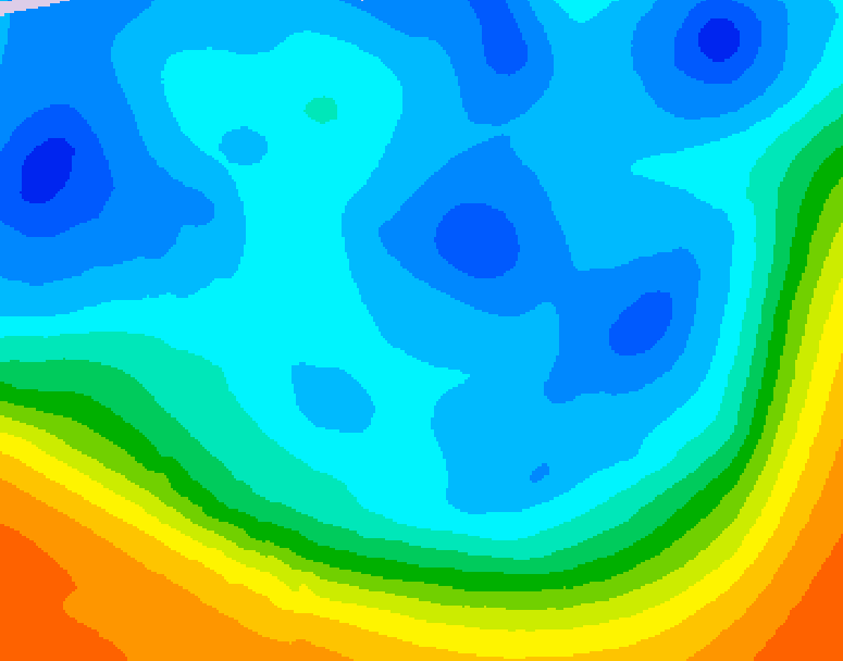 GDPS 500 millibar geopotential height 228 hour forecast chart for Canada based on 2025/10/24 0000Z data