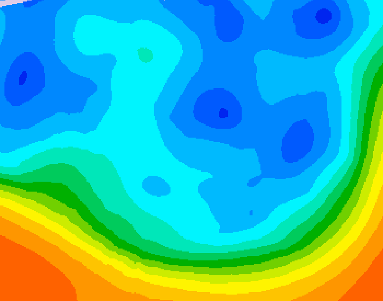 GDPS 500 millibar geopotential height 234 hour forecast chart for Canada based on 2025/10/24 0000Z data