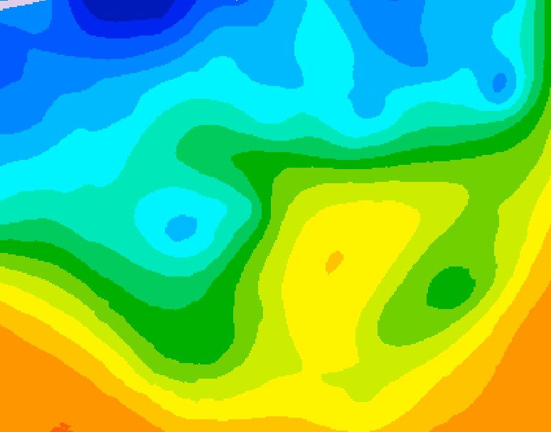 GDPS 500 millibar geopotential height 084 hour forecast chart for Canada based on 2025/10/24 1200Z data