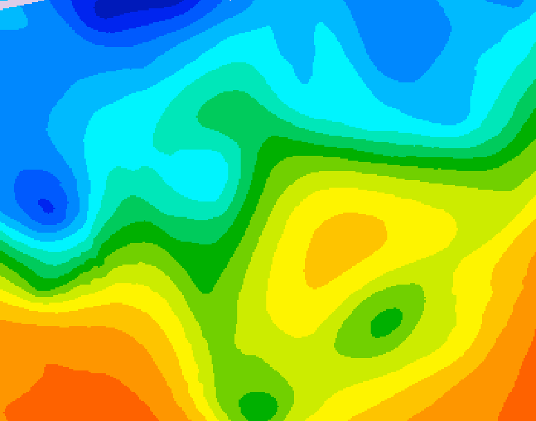 GDPS 500 millibar geopotential height 108 hour forecast chart for Canada based on 2025/10/24 1200Z data