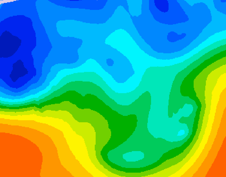 GDPS 500 millibar geopotential height 174 hour forecast chart for Canada based on 2025/10/24 1200Z data