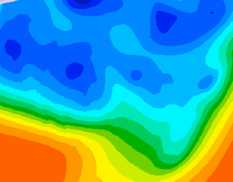 GDPS 500 millibar geopotential height 198 hour forecast chart for Canada based on 2025/10/24 1200Z data