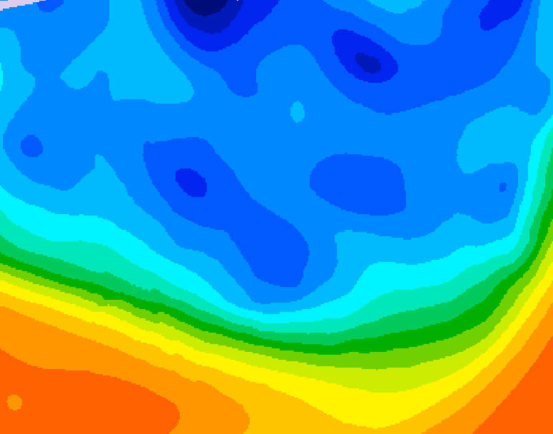 GDPS 500 millibar geopotential height 216 hour forecast chart for Canada based on 2025/10/24 1200Z data