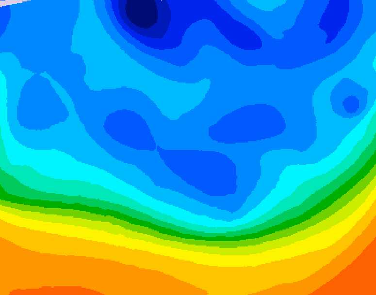 GDPS 500 millibar geopotential height 228 hour forecast chart for Canada based on 2025/10/24 1200Z data