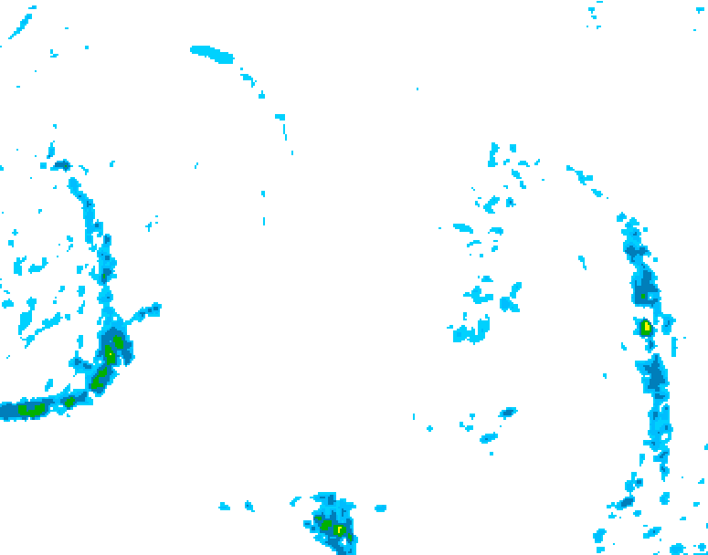 GDPS precipitation 012 hour forecast chart for Canada based on 2025/10/24 0000Z data