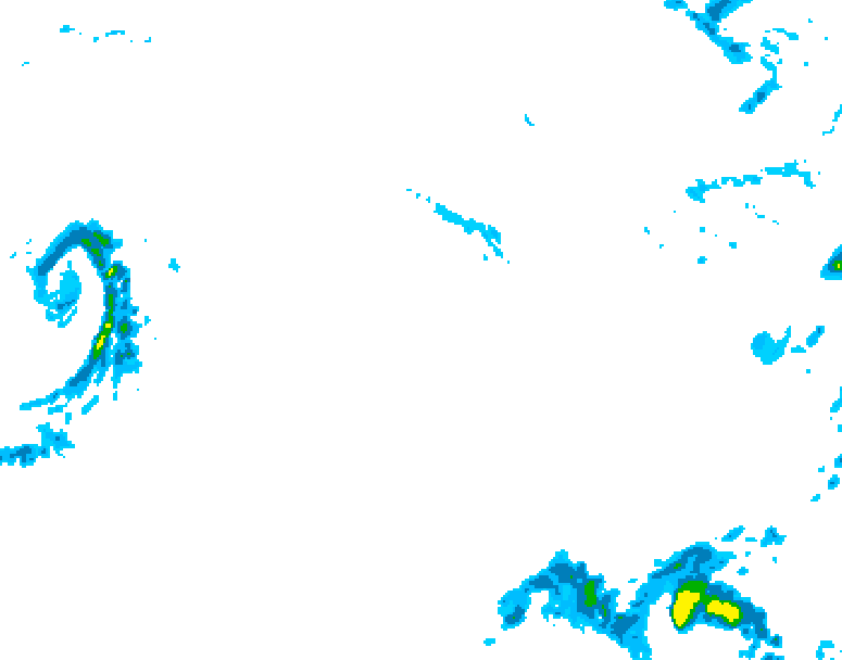 GDPS precipitation 156 hour forecast chart for Canada based on 2025/10/24 0000Z data