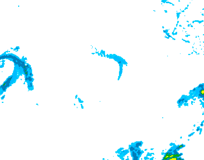 GDPS precipitation 132 hour forecast chart for Canada based on 2025/10/24 1200Z data