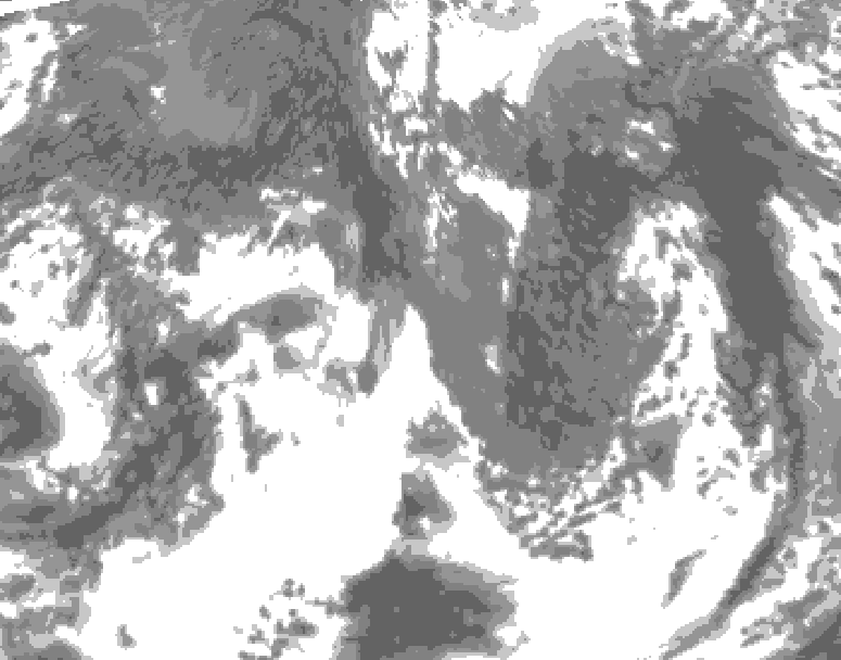 GDPS total cloud 024 hour forecast chart for Canada based on 2025/10/24 0000Z data