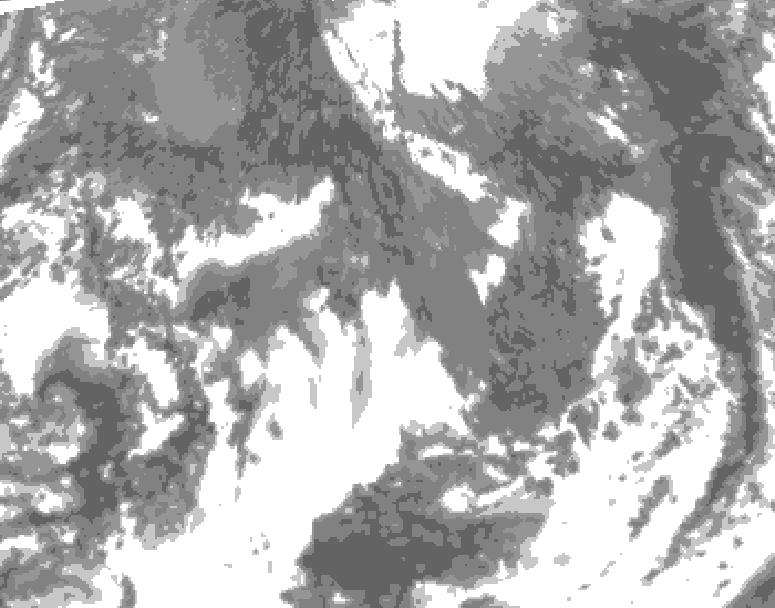 GDPS total cloud 036 hour forecast chart for Canada based on 2025/10/24 0000Z data