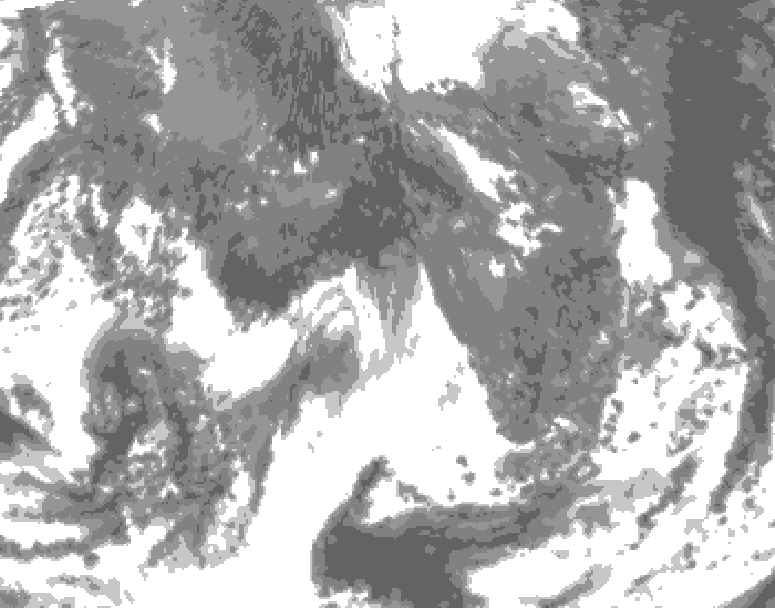 GDPS total cloud 048 hour forecast chart for Canada based on 2025/10/24 0000Z data