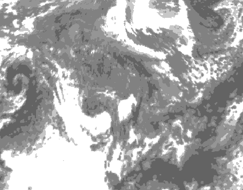 GDPS total cloud 156 hour forecast chart for Canada based on 2025/10/24 0000Z data