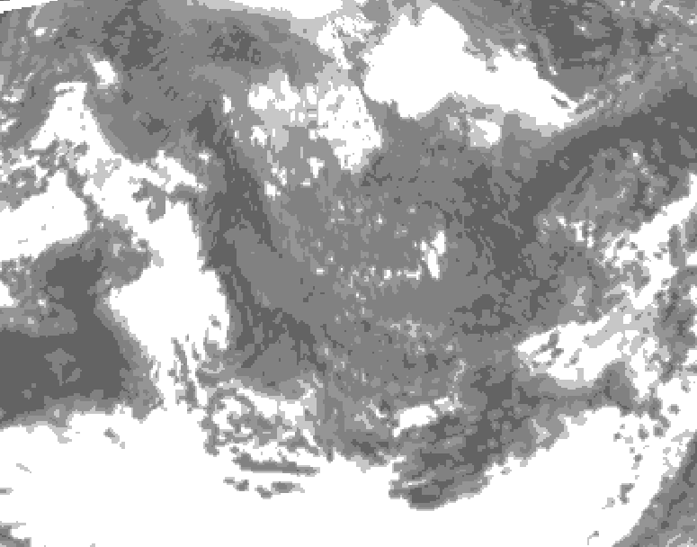 GDPS total cloud 240 hour forecast chart for Canada based on 2025/10/24 0000Z data