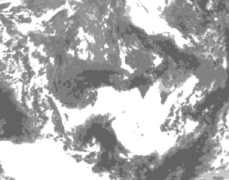 GDPS total cloud 084 hour forecast chart for Canada based on 2025/10/24 1200Z data
