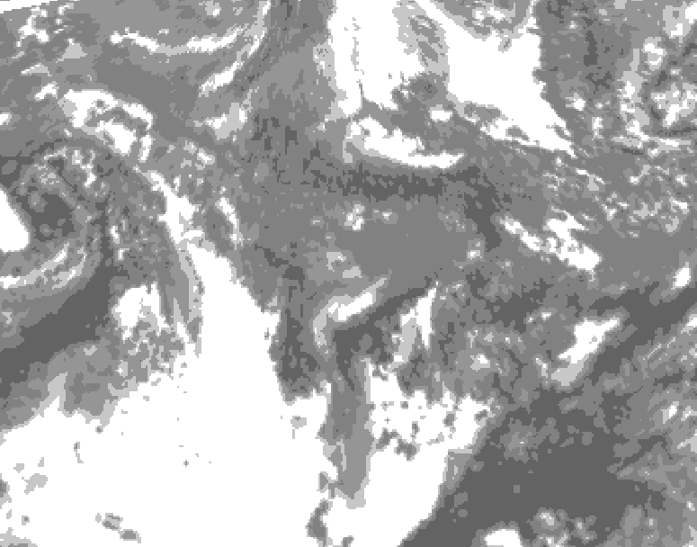 GDPS total cloud 144 hour forecast chart for Canada based on 2025/10/24 1200Z data