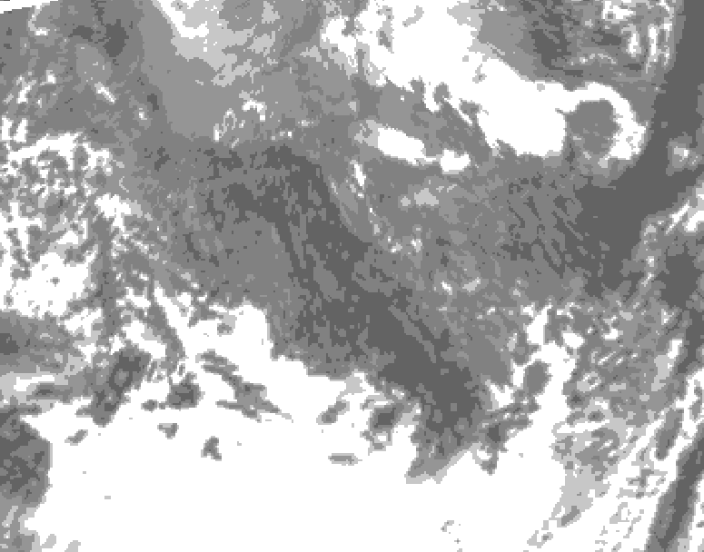 GDPS total cloud 216 hour forecast chart for Canada based on 2025/10/24 1200Z data