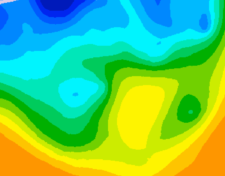 GDPS 500 millibar geopotential height 072 hour forecast chart for Canada based on 2025/10/25 0000Z data