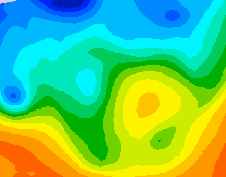 GDPS 500 millibar geopotential height 096 hour forecast chart for Canada based on 2025/10/25 0000Z data