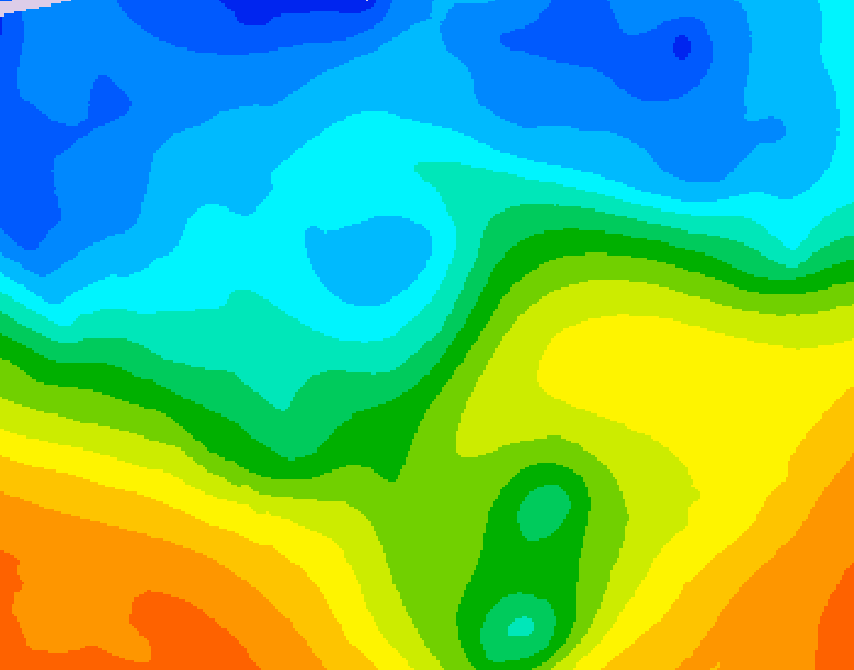 GDPS 500 millibar geopotential height 120 hour forecast chart for Canada based on 2025/10/25 0000Z data