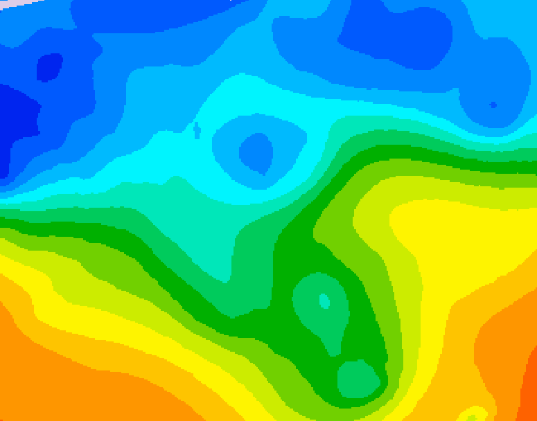 GDPS 500 millibar geopotential height 132 hour forecast chart for Canada based on 2025/10/25 0000Z data