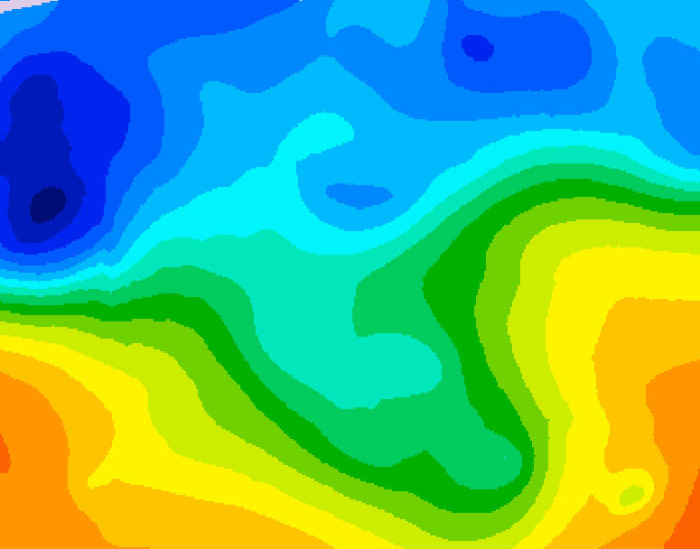 GDPS 500 millibar geopotential height 144 hour forecast chart for Canada based on 2025/10/25 0000Z data