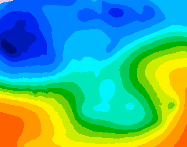 GDPS 500 millibar geopotential height 162 hour forecast chart for Canada based on 2025/10/25 0000Z data