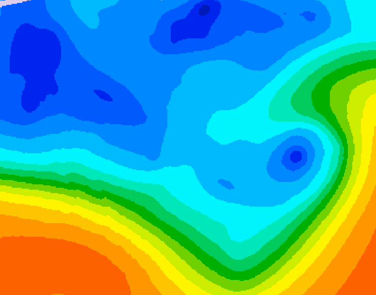 GDPS 500 millibar geopotential height 186 hour forecast chart for Canada based on 2025/10/25 0000Z data