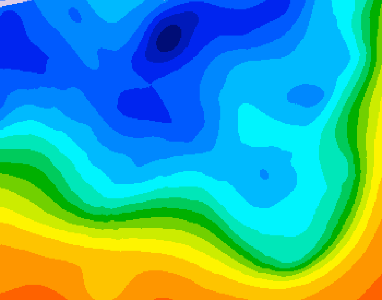 GDPS 500 millibar geopotential height 234 hour forecast chart for Canada based on 2025/10/25 0000Z data