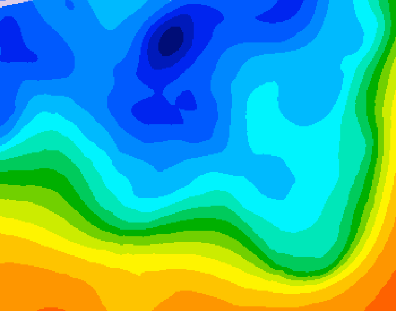 GDPS 500 millibar geopotential height 240 hour forecast chart for Canada based on 2025/10/25 0000Z data