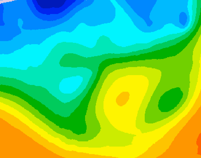 GDPS 500 millibar geopotential height 060 hour forecast chart for Canada based on 2025/10/25 1200Z data