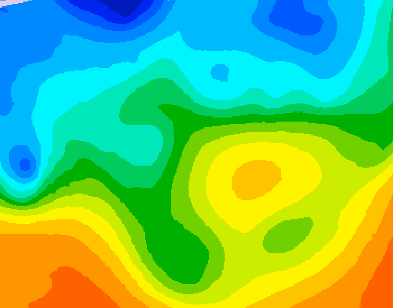 GDPS 500 millibar geopotential height 084 hour forecast chart for Canada based on 2025/10/25 1200Z data