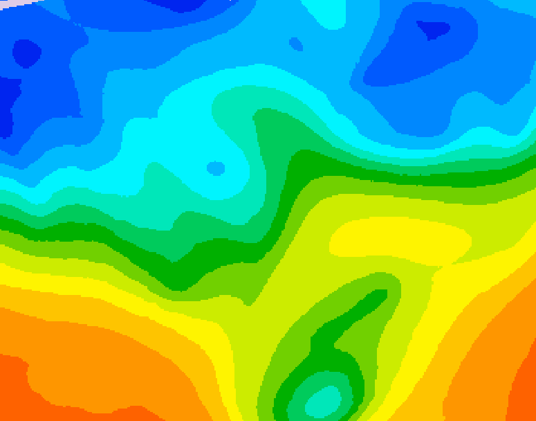 GDPS 500 millibar geopotential height 108 hour forecast chart for Canada based on 2025/10/25 1200Z data